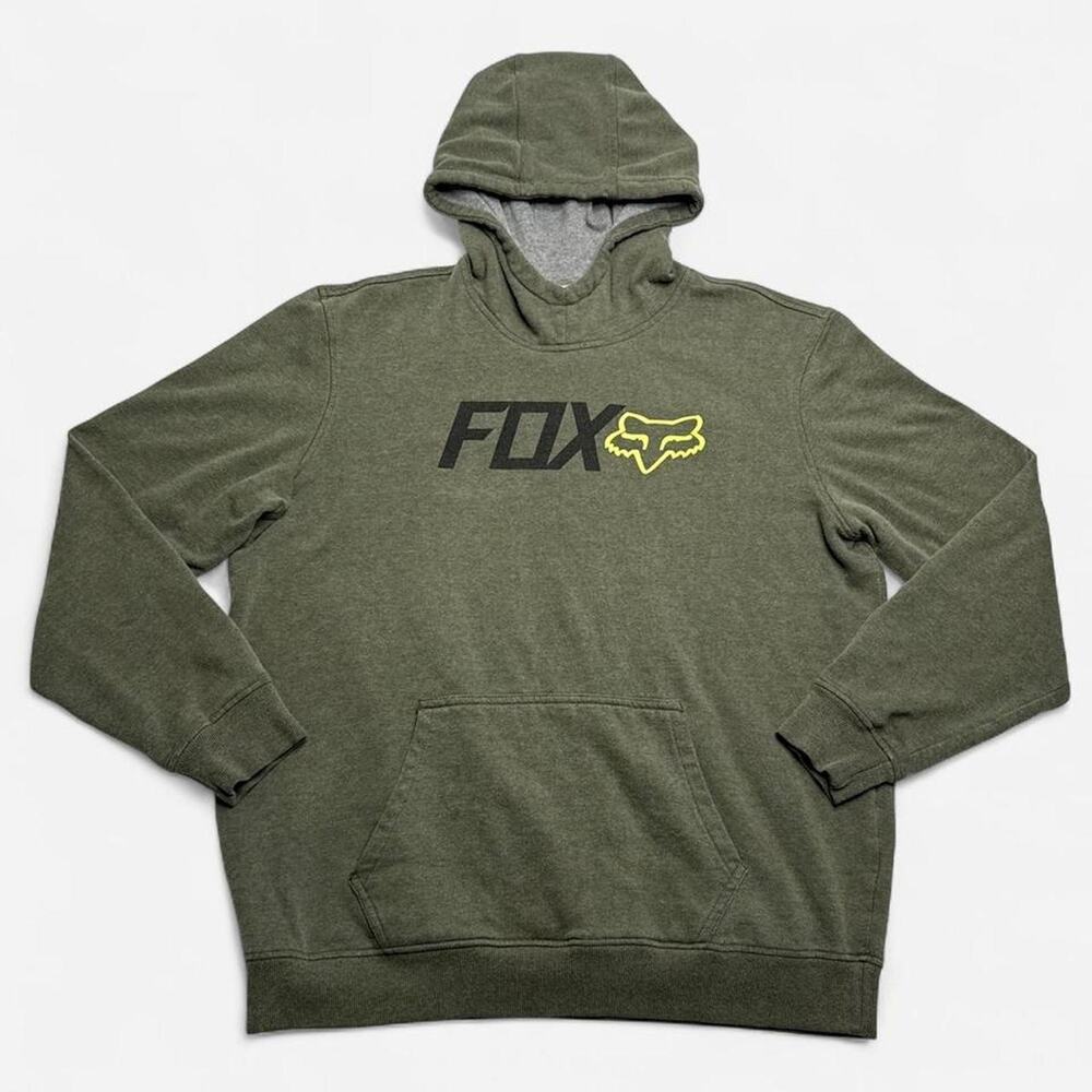 Fox Racing Active Olive Green Pullover Hoodie Men’s XL Fleece